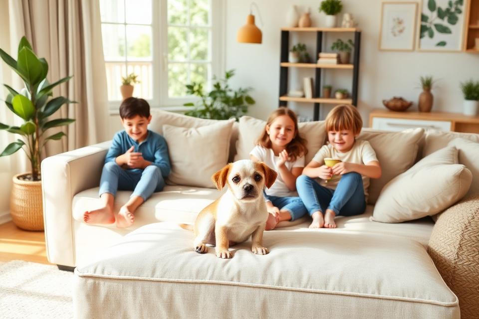 Higienização de sofá deixa a casa mais limpa para crianças e pets